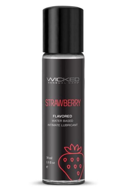 Їстівний лубрикант на водній основі WICKED AQUA STRAWBERRY зі смаком полуниці, 30 мл