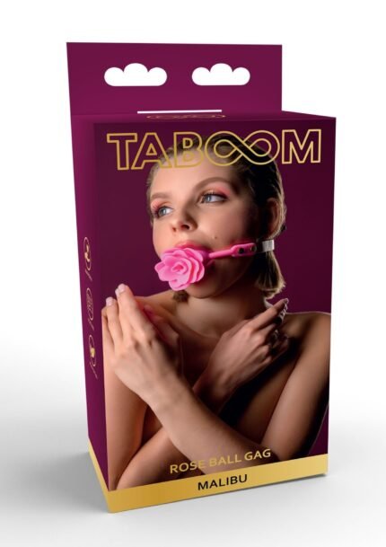 Кляп силіконовий Трояндочка Taboom Malibu Rose Ball Gag, рожевий