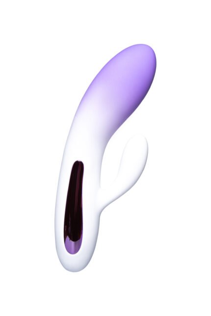 Міні вібратор кролик із кольоровим світлодіодом Every Night Toys, 7 режимів вібрації, бузковий градієнт