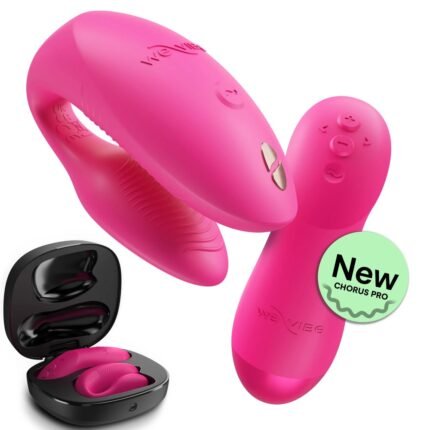Вібратор для пар We-Vibe Chorus Pro Electric Pink з пультом і додатком, рожевий